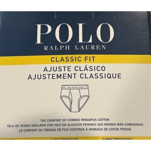 Polo Ralph Lauren‎ Men's Big & Tall Classic Fit Briefs 3-Pack NXF2P3 - Size 3XL - Picture 3 of 4